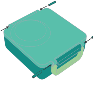 Alternative view of OmiieLife OmieBox Latch and Hinge Pin (1 pin)